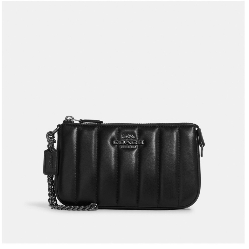 Coach nolita 19 Black Quilted Leather Wristlet
